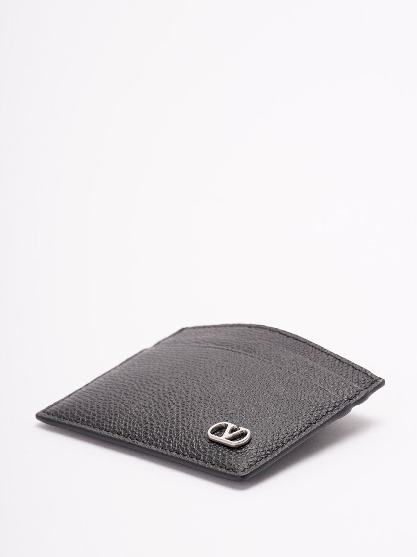 Valentino Garavani `Vlogo Signature` Leather Card Holder