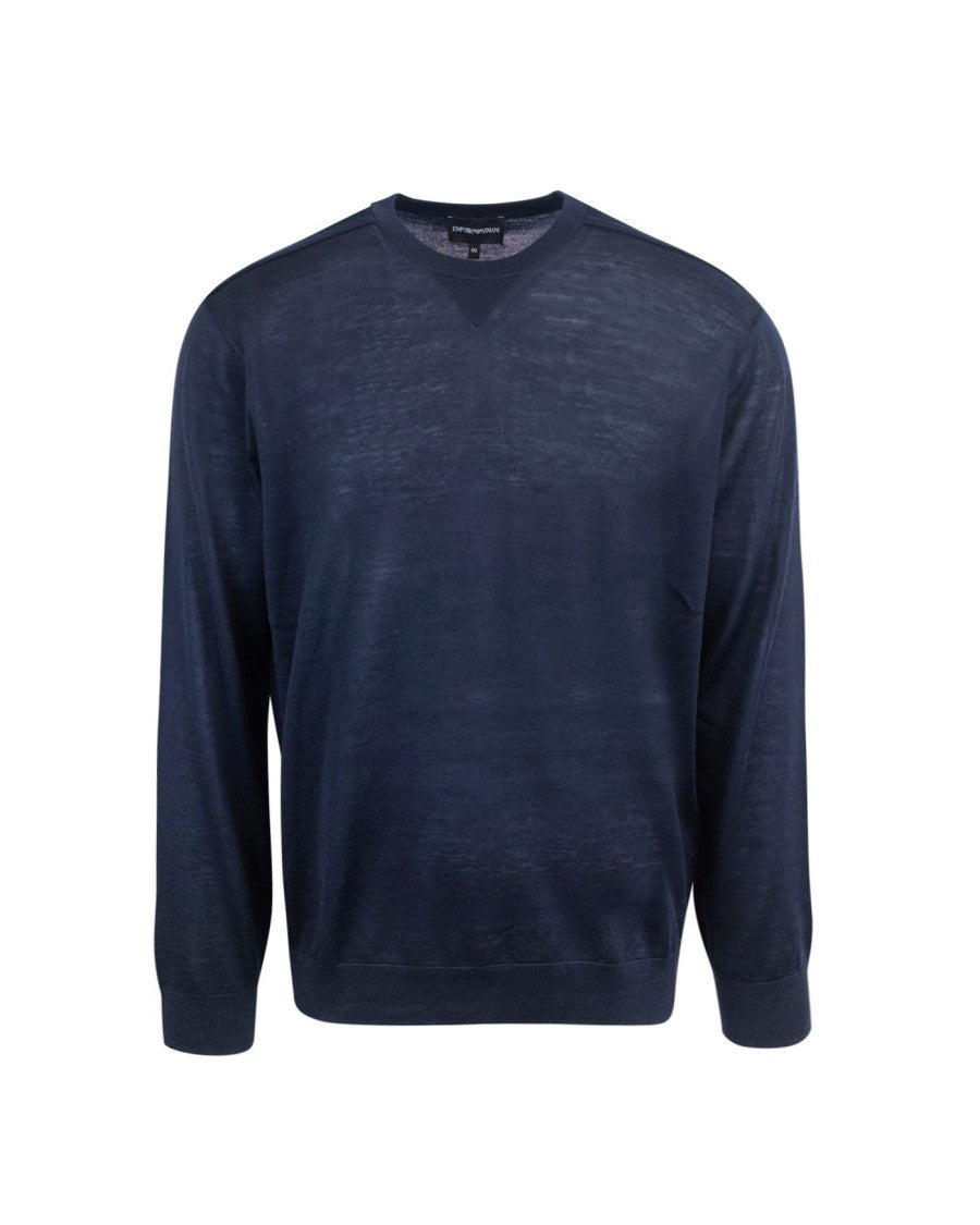 Emporio Armani Blue Crew Neck Sweater