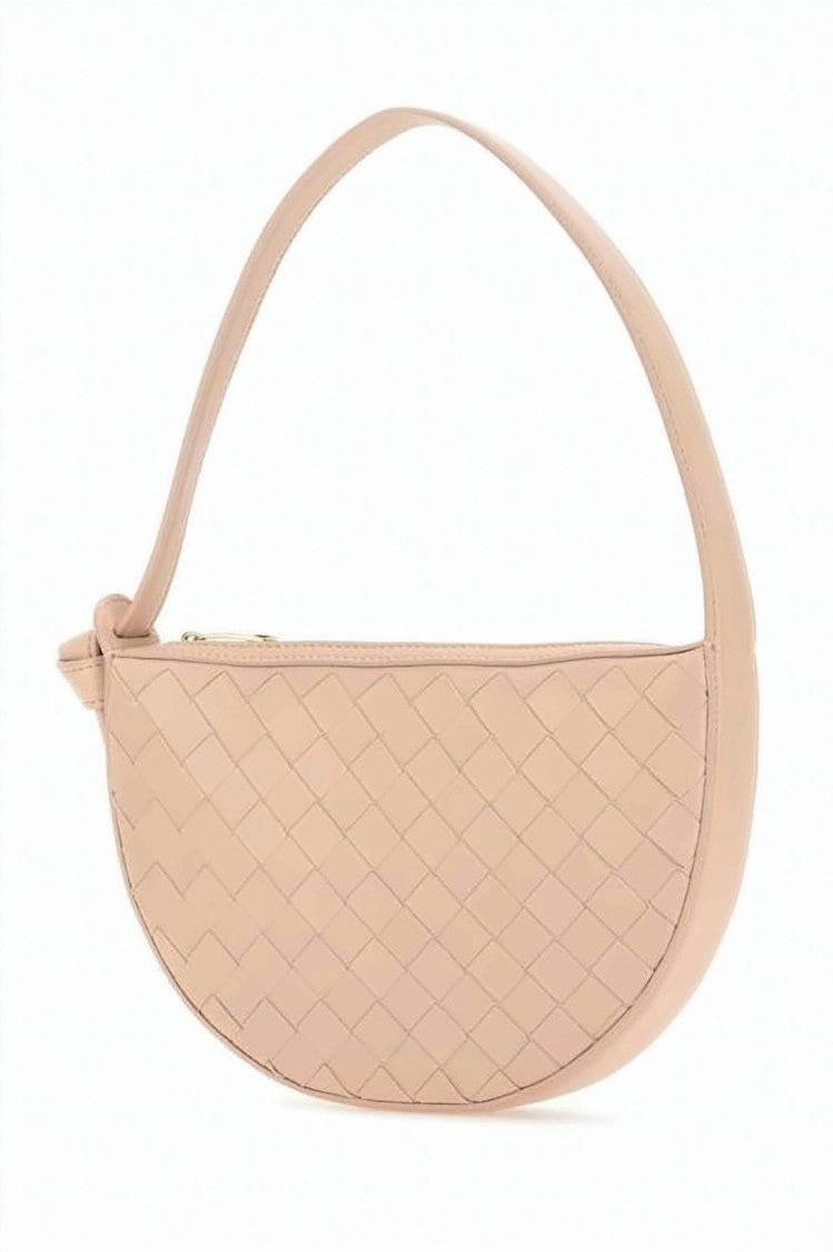 Bottega Veneta Crescent-Shaped Lambskin Leather Shoulder Bag
