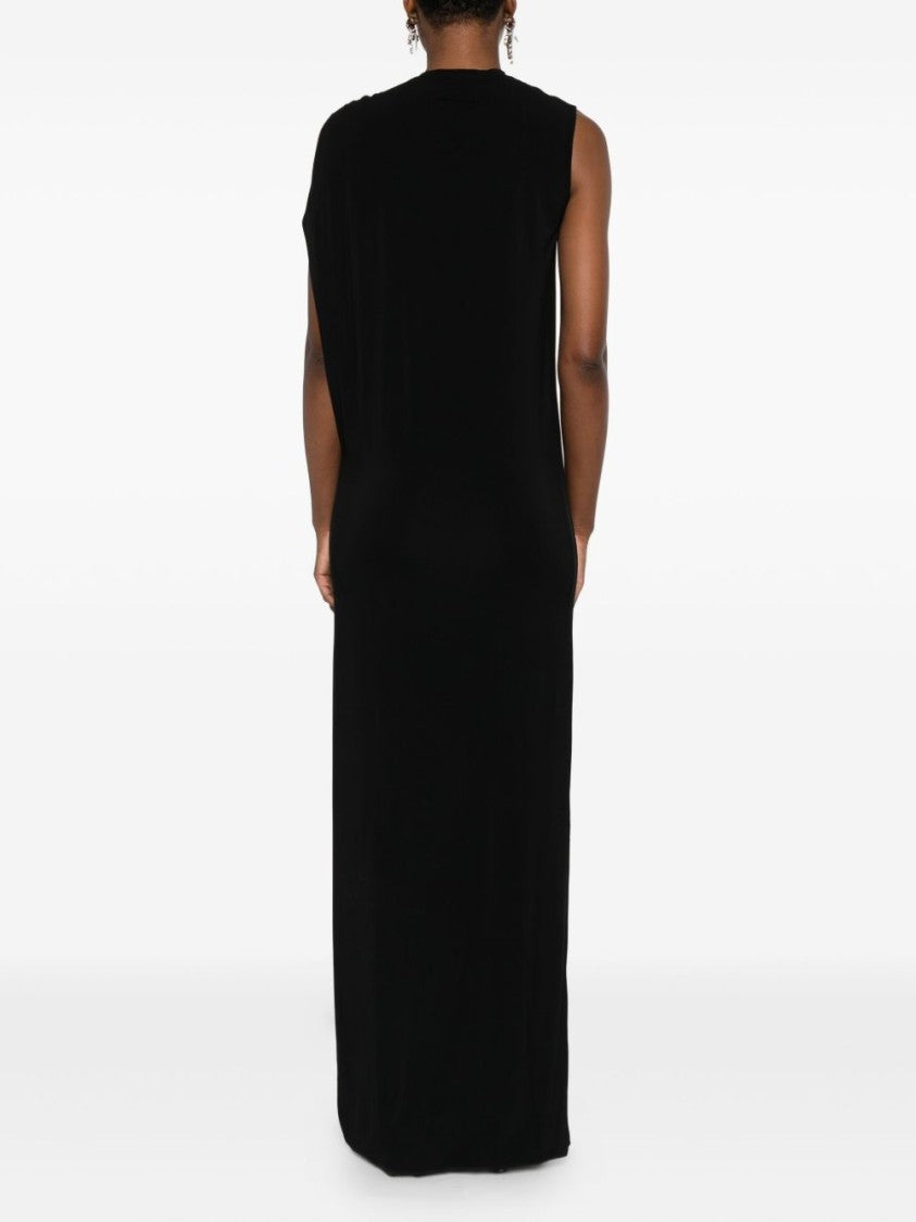 Jean Paul Gaultier Black Knot Neck Gold-Tone Clasp Dress