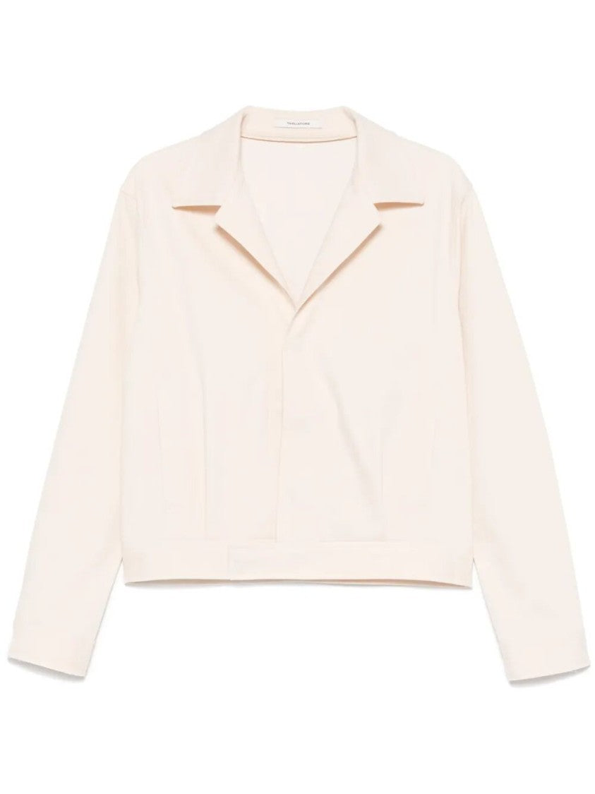 Tagliatore Cropped Jacket With Classic Notched Collar