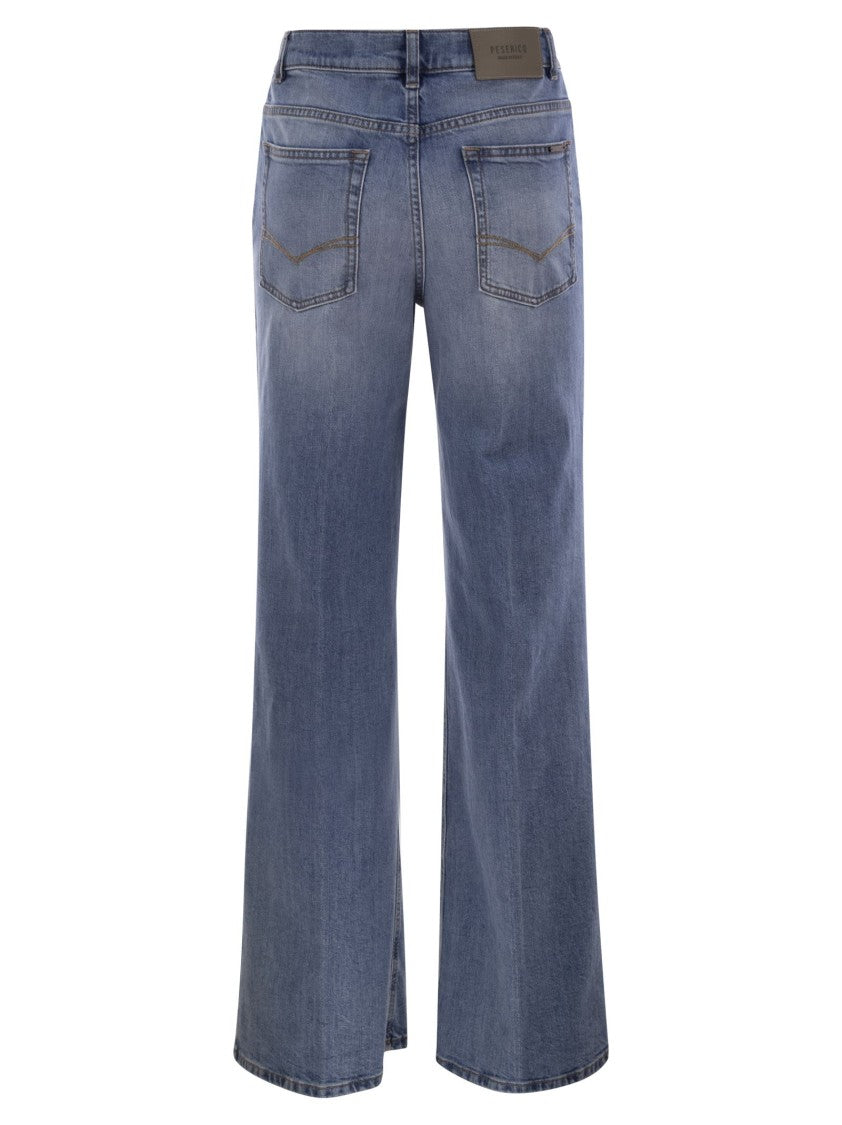Peserico Stretch Cotton Denim Trousers