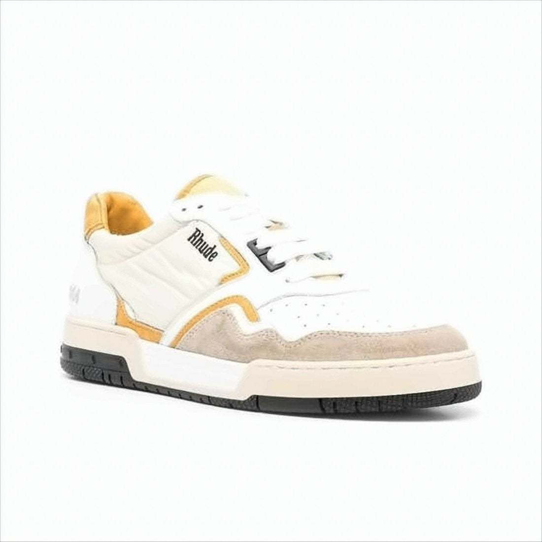 Rhude Low-Top Sneakers With Suede And Mustard Accents