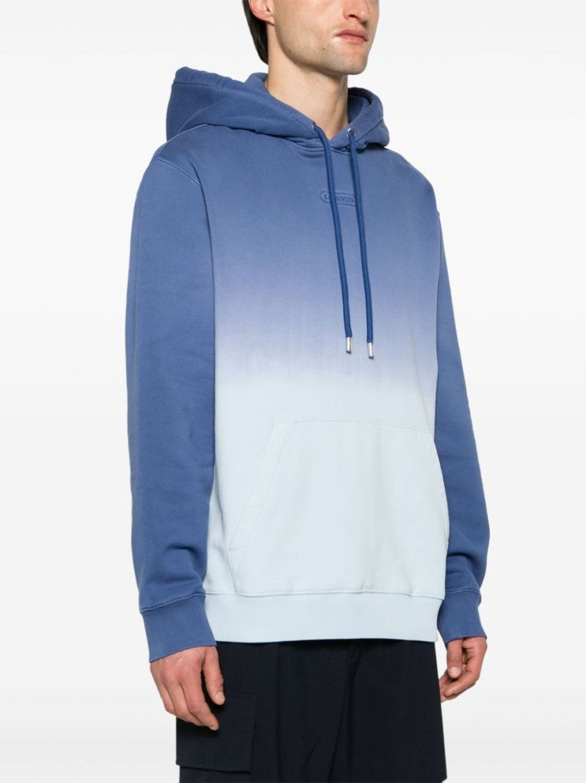 Lanvin Gradient Blue Cotton Jersey Hoodie