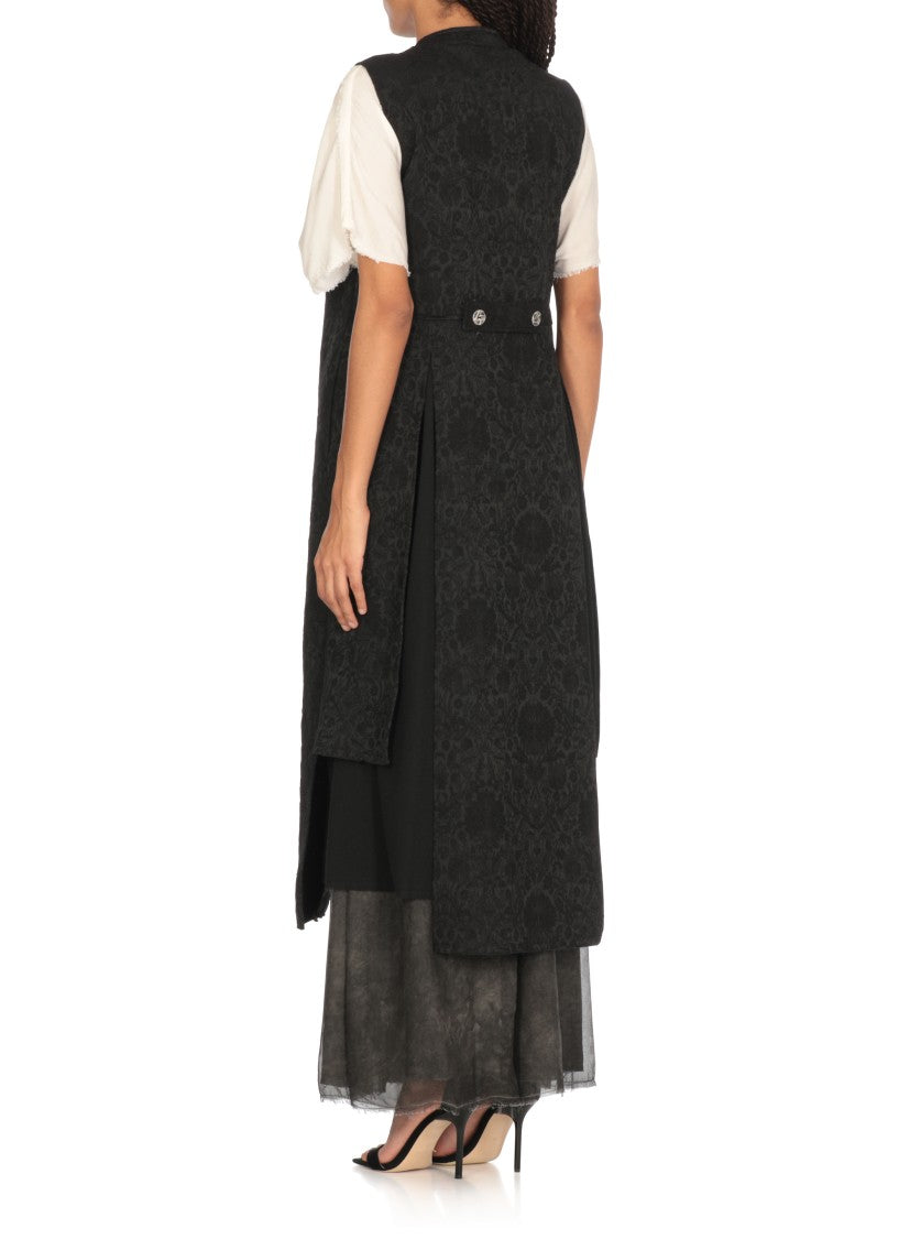 Sanctamuerte Black Cotton Gilet