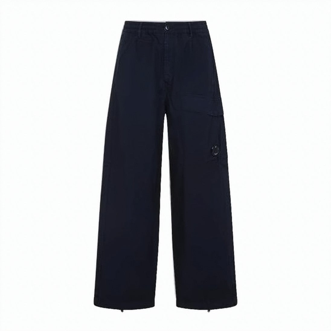 C.P. Company Wide-Leg Straight Pants With Distinct Circular Lens Detail