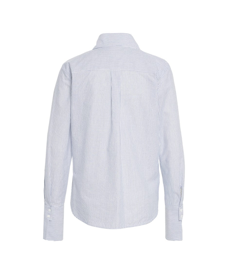Himon's Fine Striped Long-Sleeved Shirt With Classic Collar
