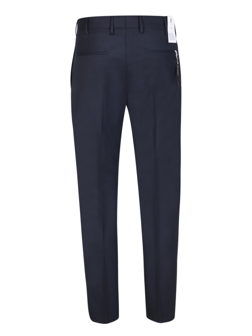 Pt Torino Blue Tailored Cut Trousers