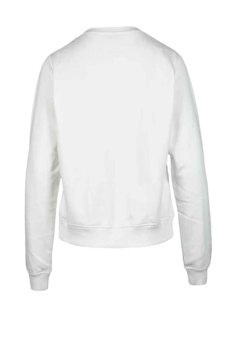 Diesel White Cropped Minimalist Sweatshirt