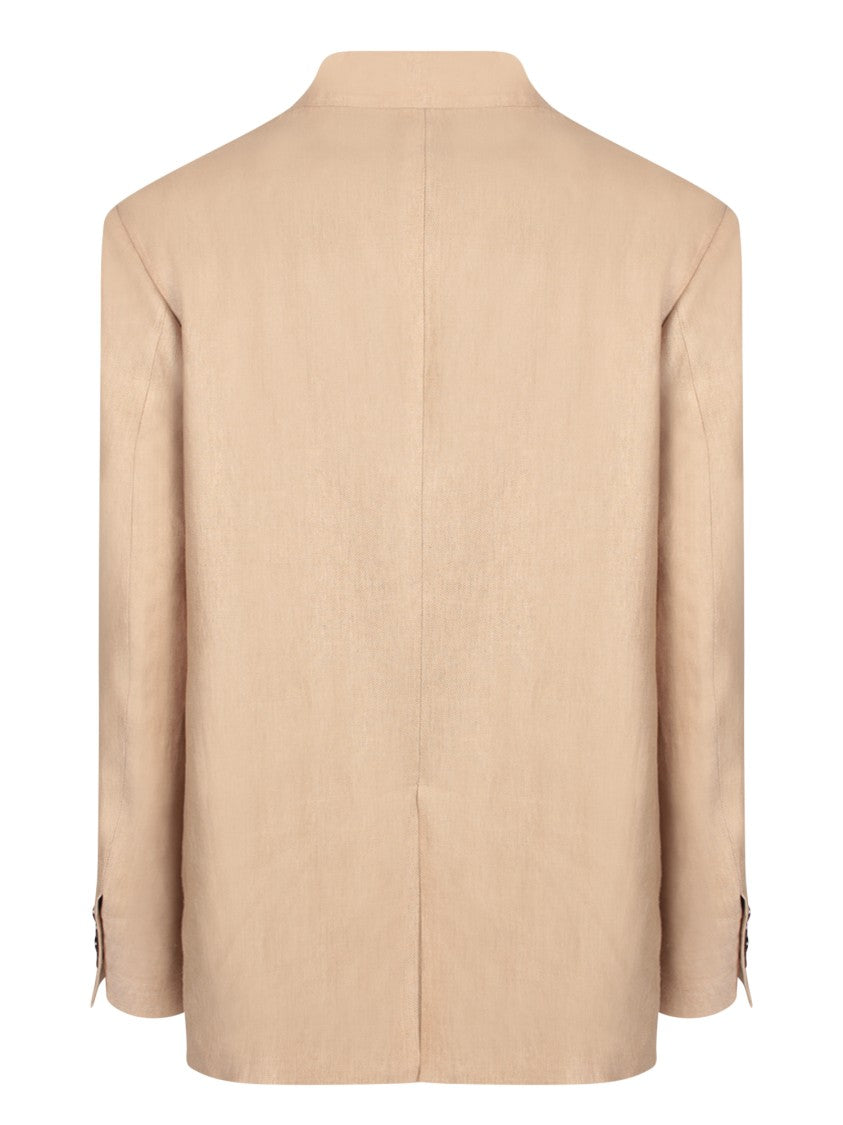 Incotex Dark Beige Pure Linen Jacket