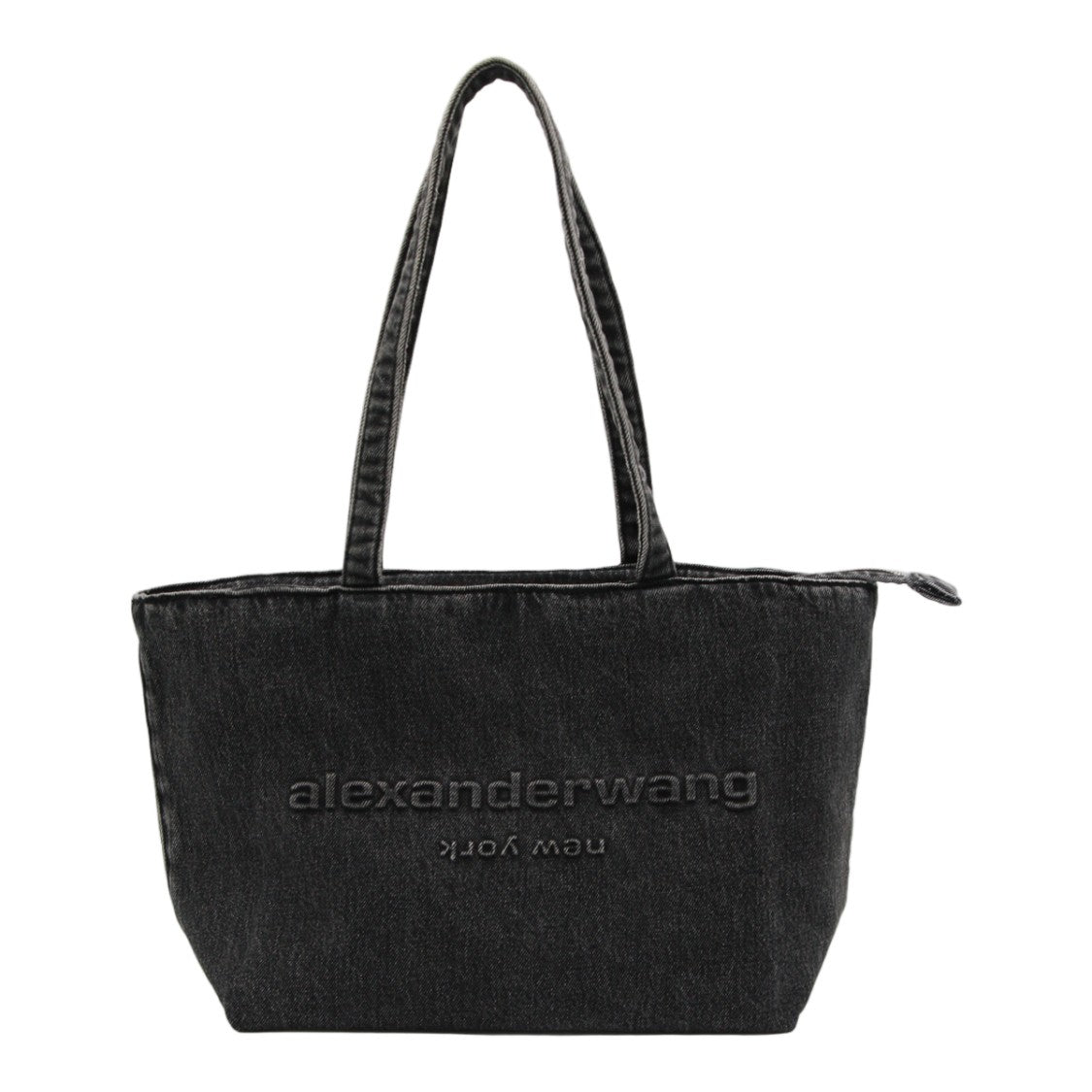 Alexander Wang Rectangular Black Tote Bag With Embossed Branding