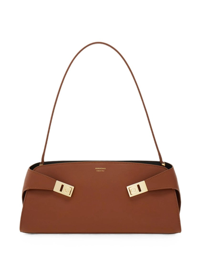 Salvatore Ferragamo Calf Leather Hug Sh Ew Shoulder Bag