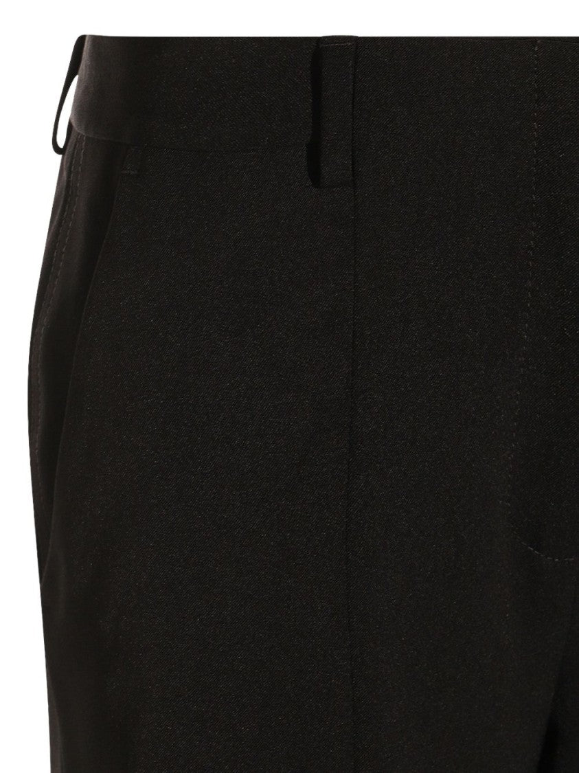Jean Paul Gaultier Black Pleated Front Tailored Trousers