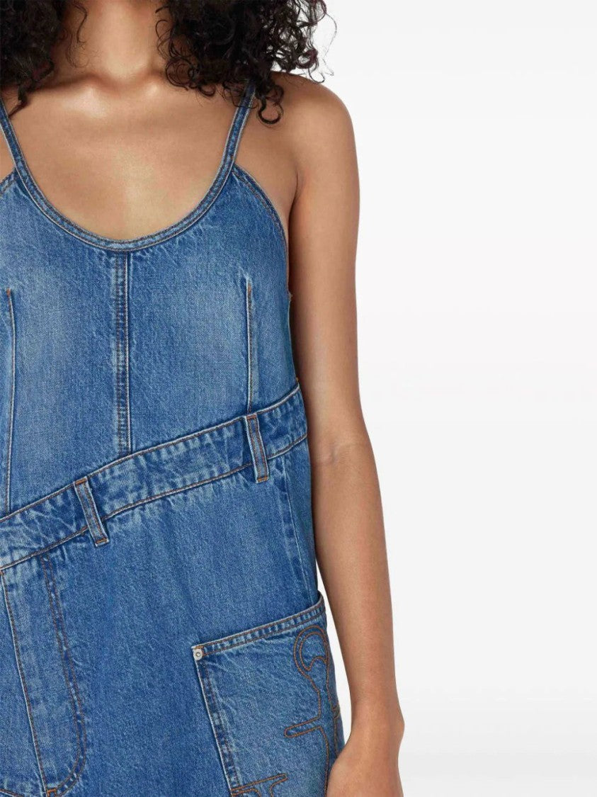 J. W. Anderson Asymmetric Cotton Denim Dress