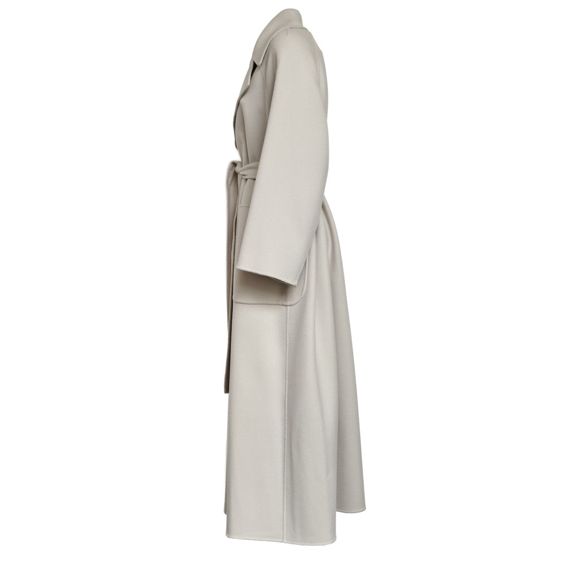 Max Mara Hand-Stitched Double Wool Coat With Wide Notch Collar