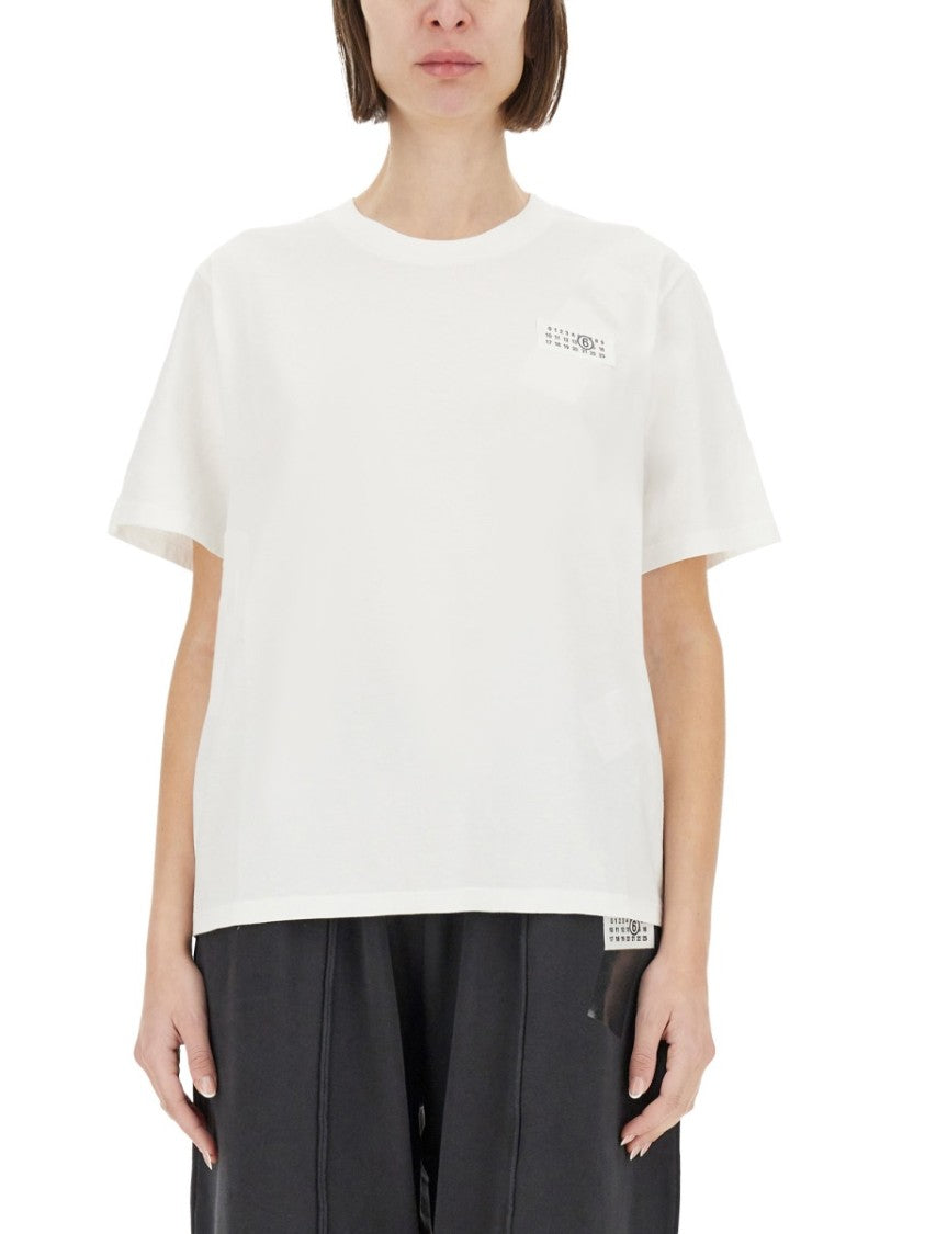 Mm6 By Maison Margiela Relaxed-Fit Cotton T-Shirt With Subtle Logo Detail