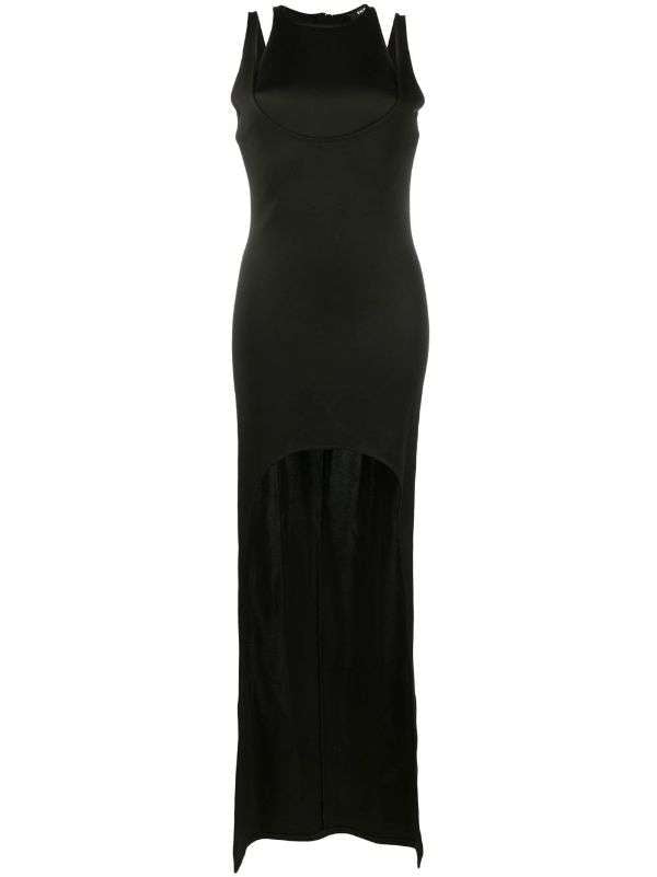 Balmain Sleeveless Layered Long Dress