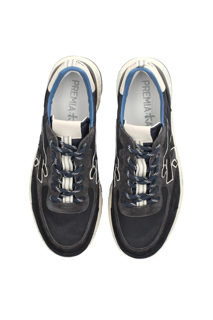 Premiata Black Nous Leather Running Sneakers