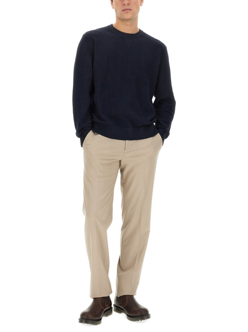 Theory Blue Cotton Jersey Sweater