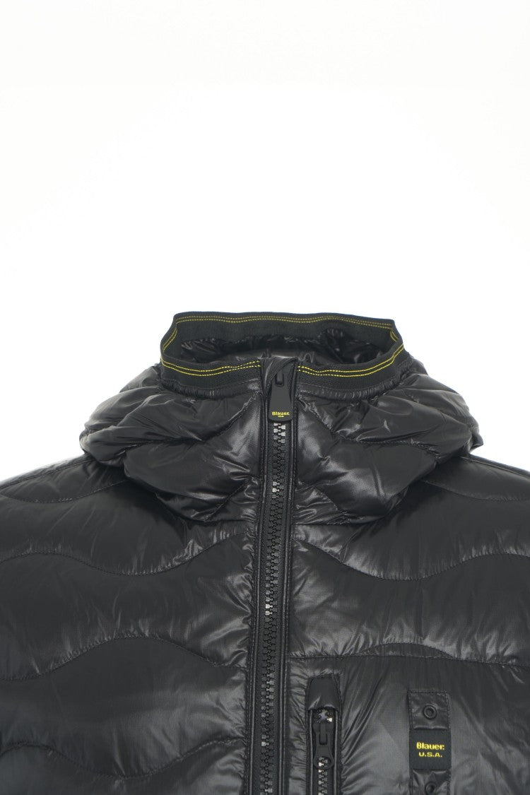 Blauer Quilted Jacket With Hood And Double-Slider Zipper