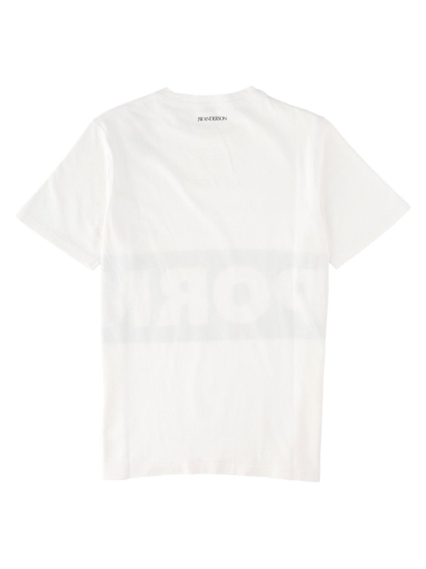 J. W. Anderson Band Logo White Cotton T-Shirt