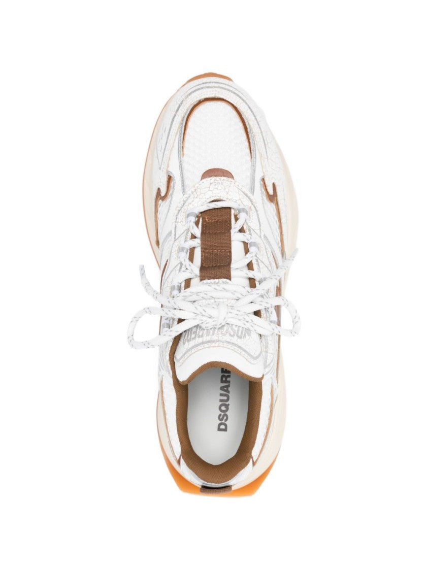 Dsquared2 White Textured Upper Sneakers