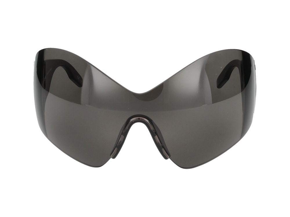 Balenciaga Grey Bb0180s Nylon Shield Sunglasses