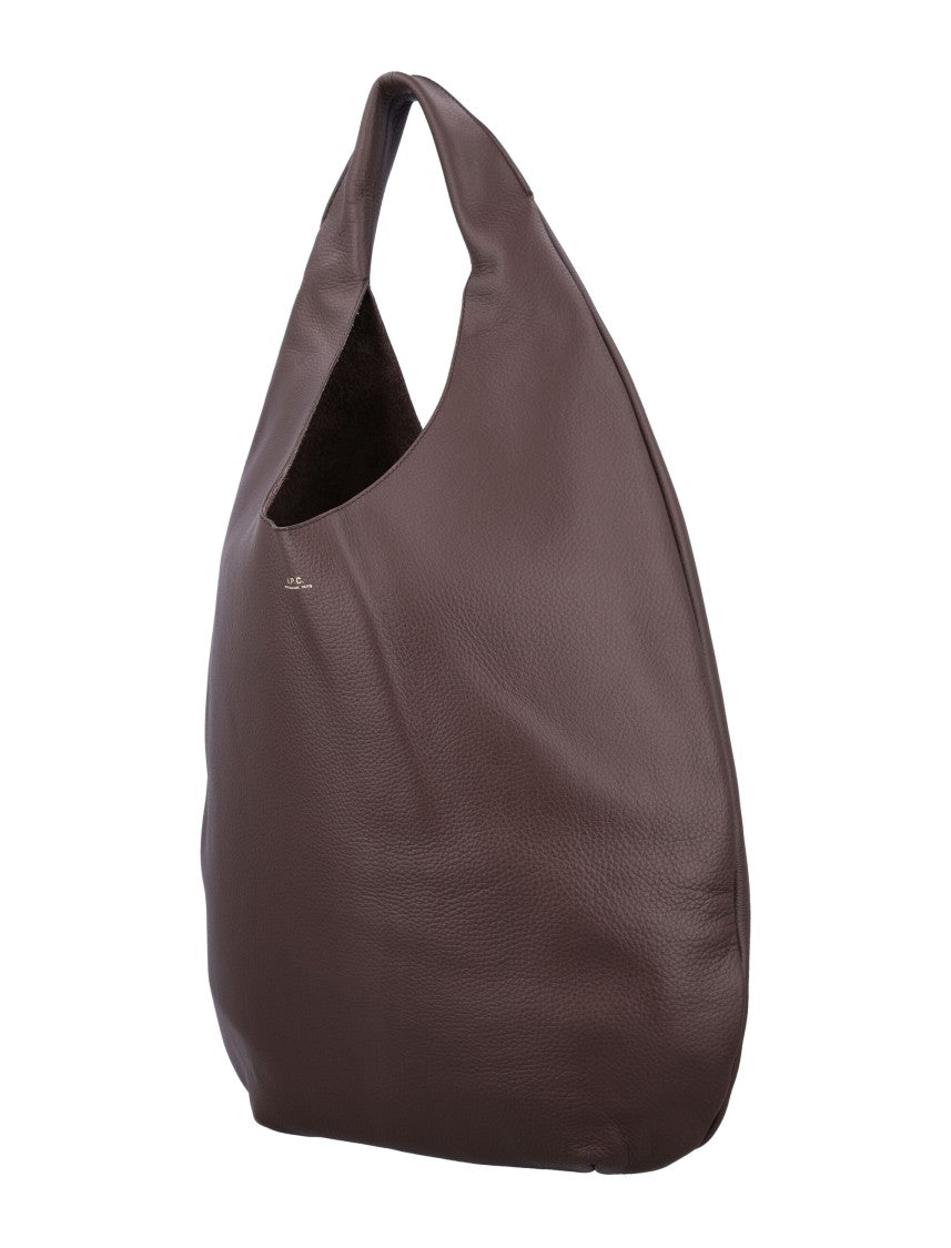 A.P.C. Le Neige Textured Leather Tote Bag