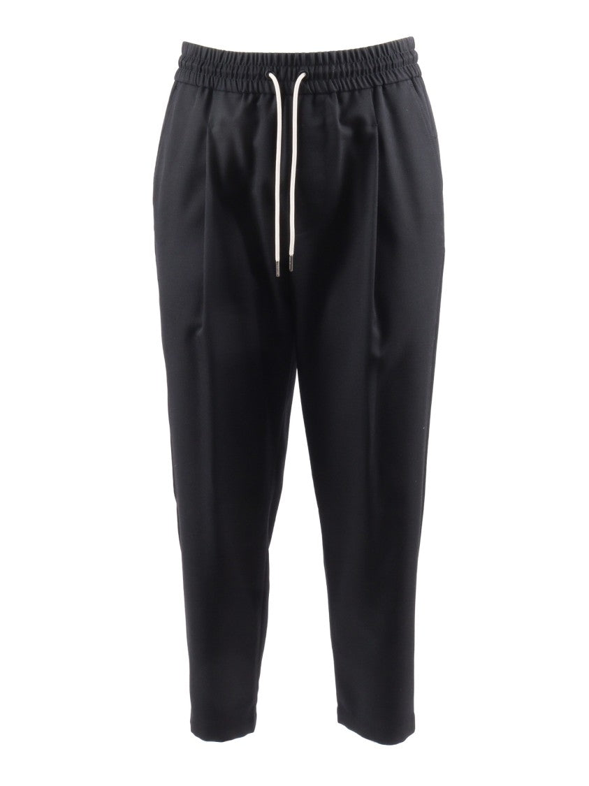 Drôle De Monsieur Black Relaxed Fit Cropped Pants