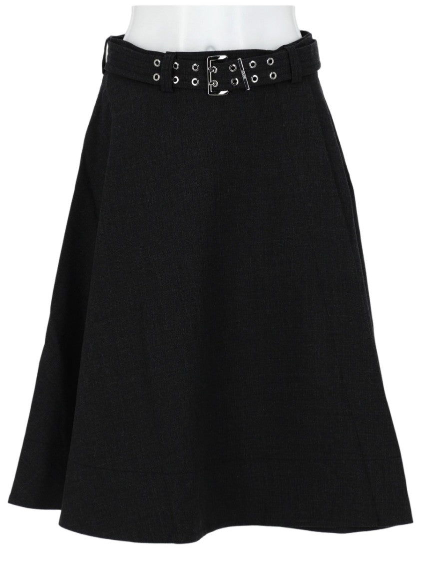 Ganni Recycled Polyester Wrap Buckle Mini Skirt