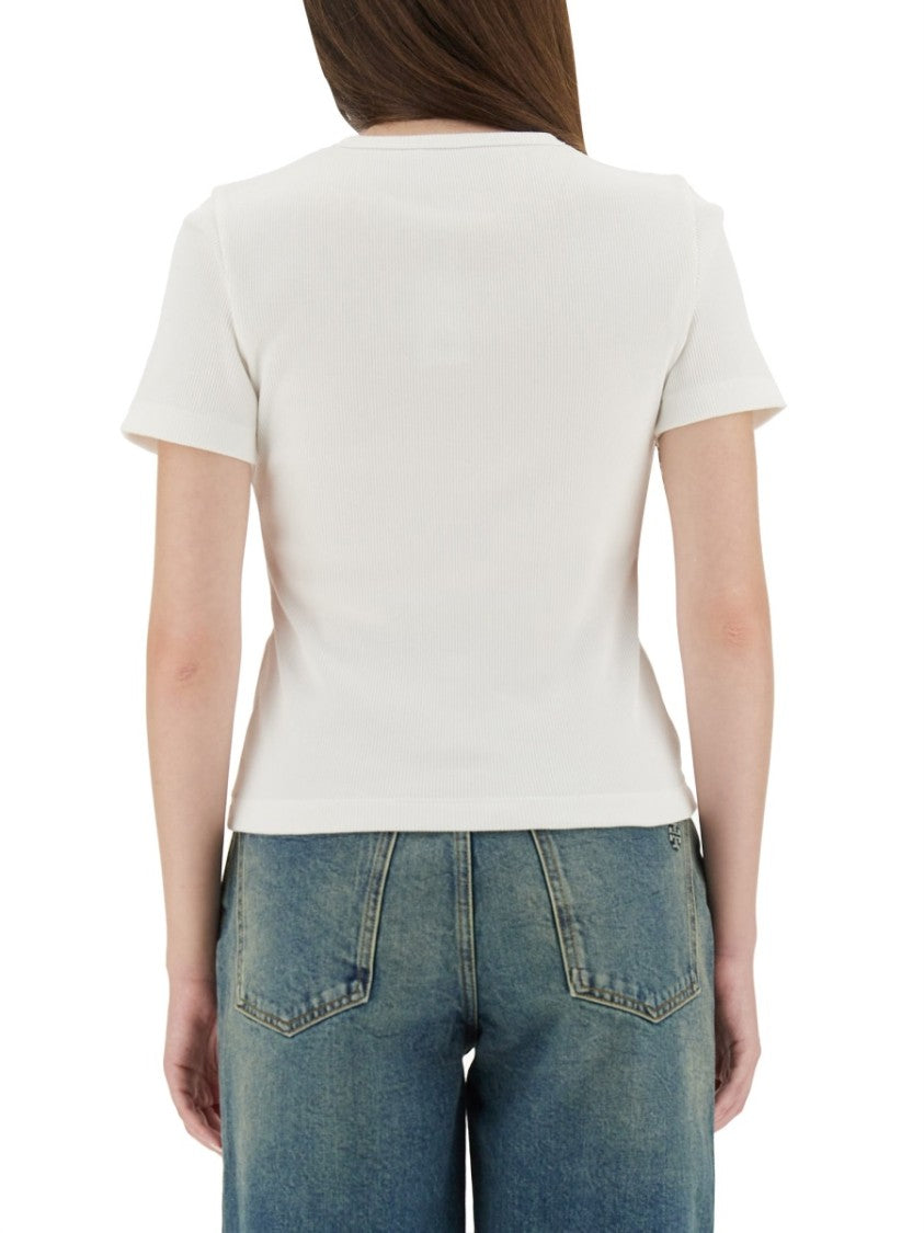 Tory Burch Ribbed Cotton T-Shirt