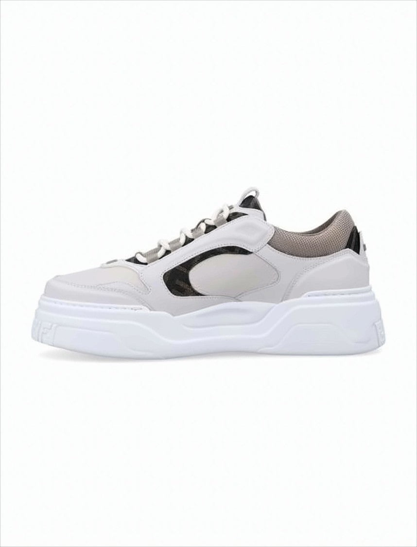 Fendi Panelled White Sneakers With Sole