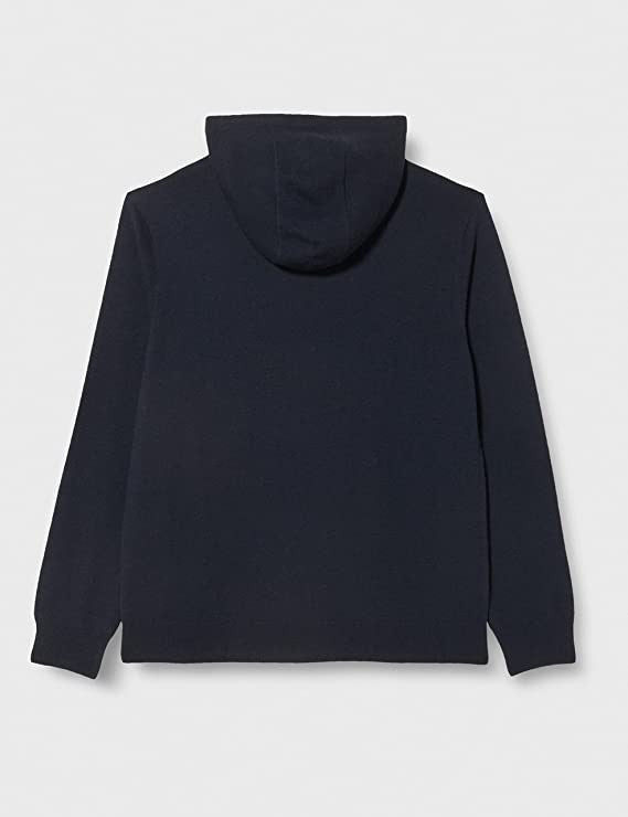 Armani Exchange Hooded Black Sweatshirt With Minimalist Charm