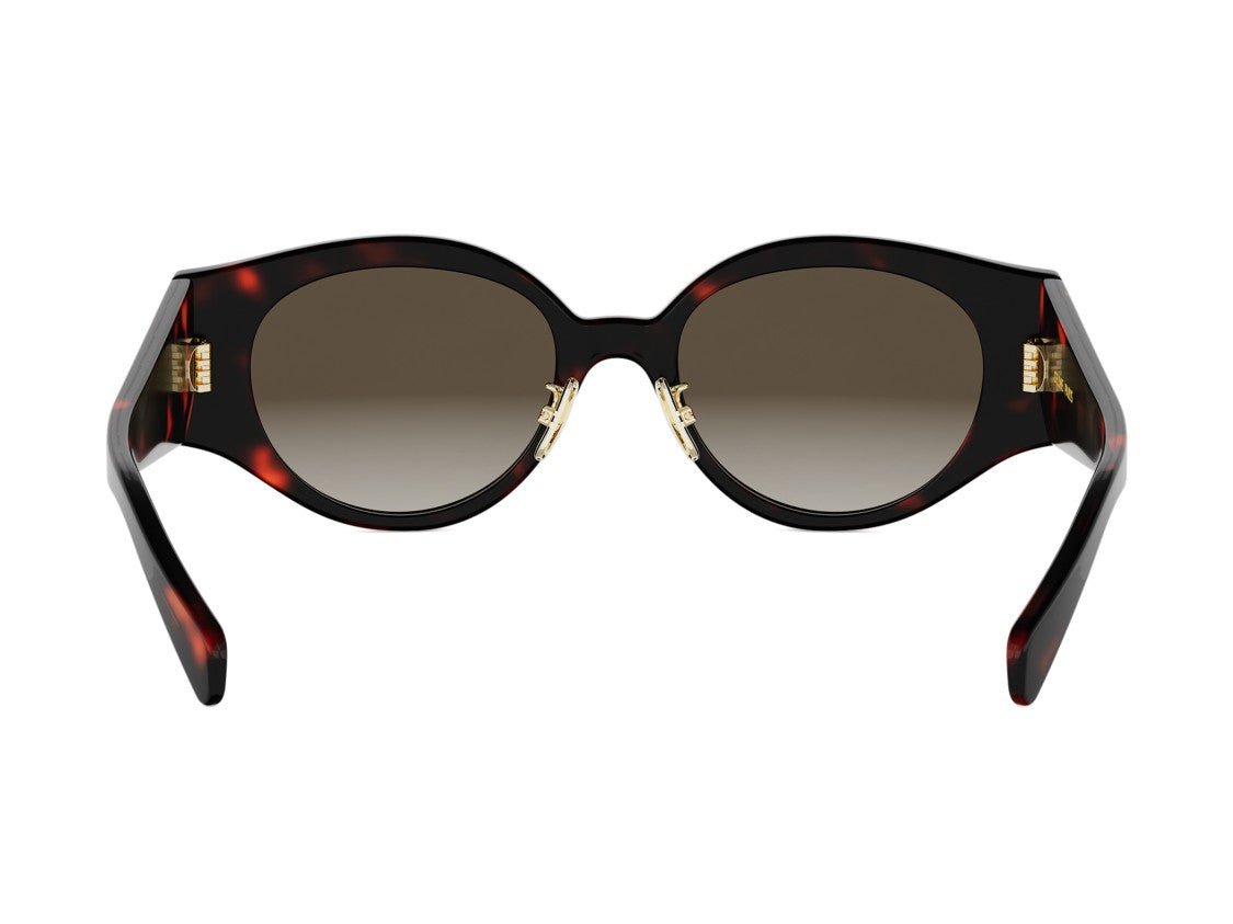Celine Cl40341f Tortoiseshell Oversized Round Frame Sunglasses