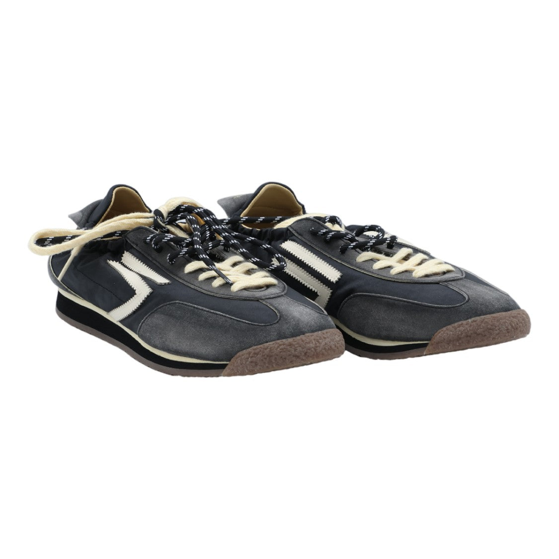 Puraai Textured Zigzag Low-Profile Sneakers
