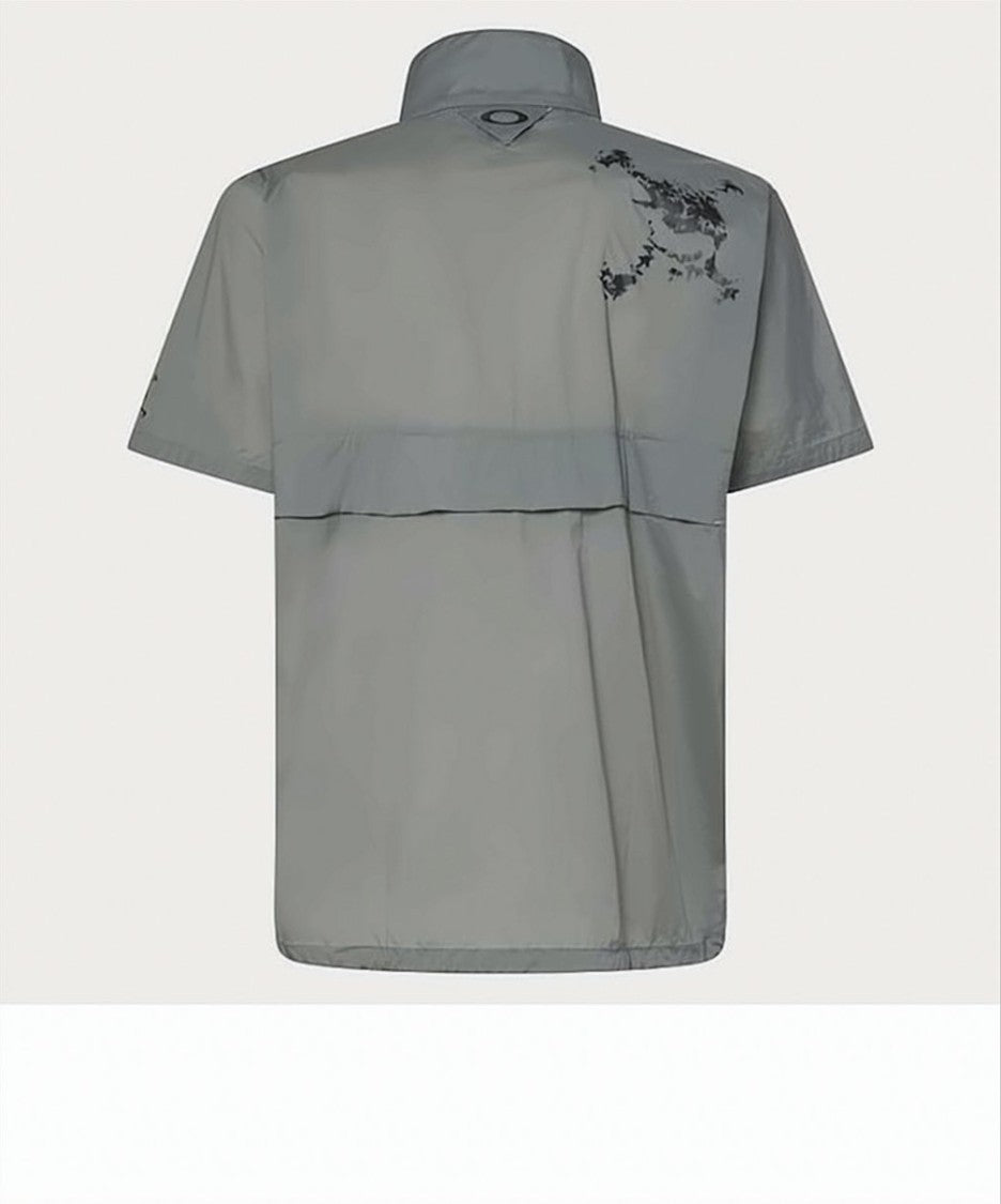 Oakley Short-Sleeve Jacket With High Collar And Graphic Detail