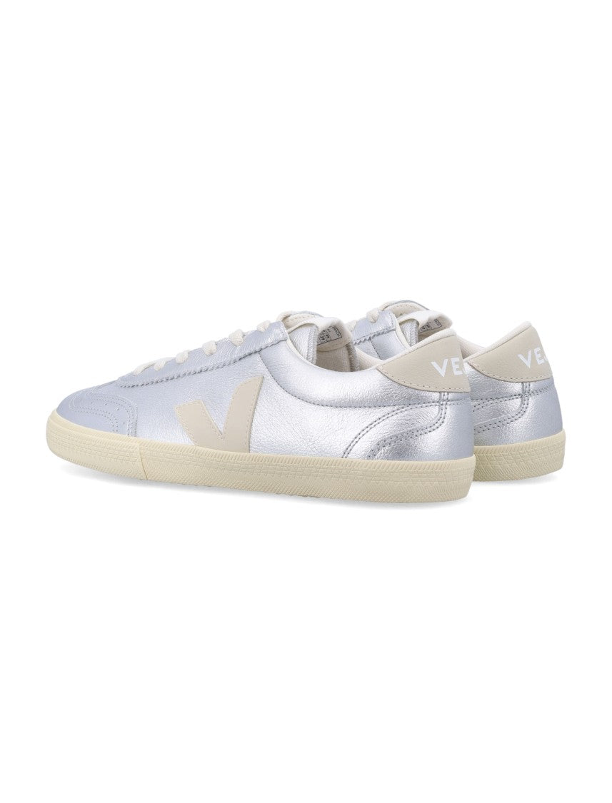 Veja Metallic Leather Volley Sneakers
