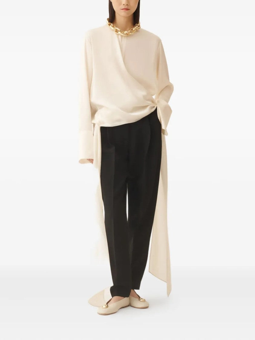 Fabiana Filippi Wrap-Tie Silk Blouse