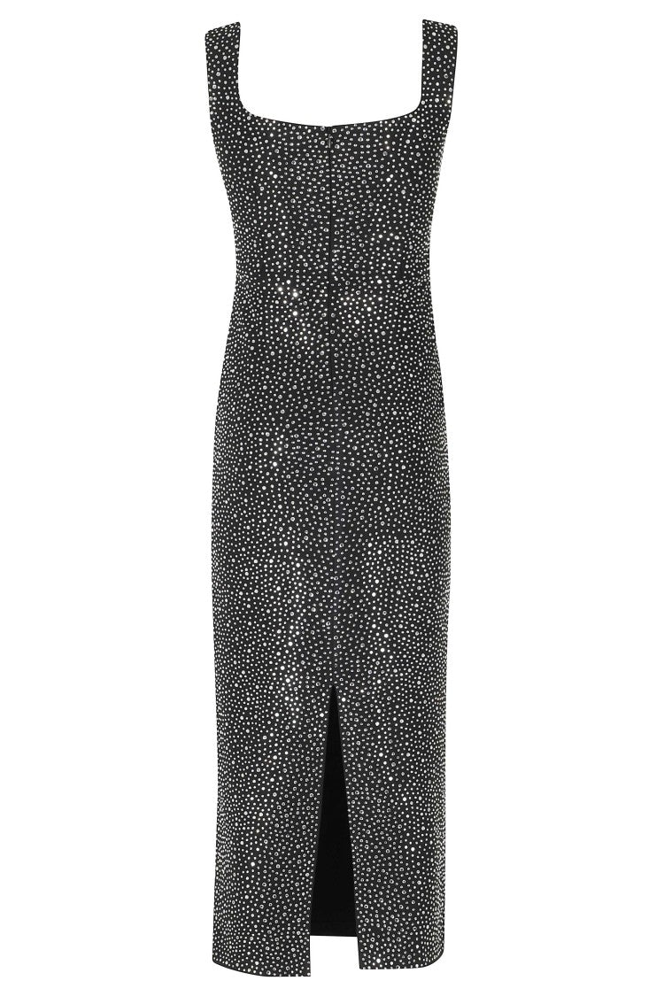 Twenty Fourhaitch Black Narsen Rhinestone Ankle-Length Dress