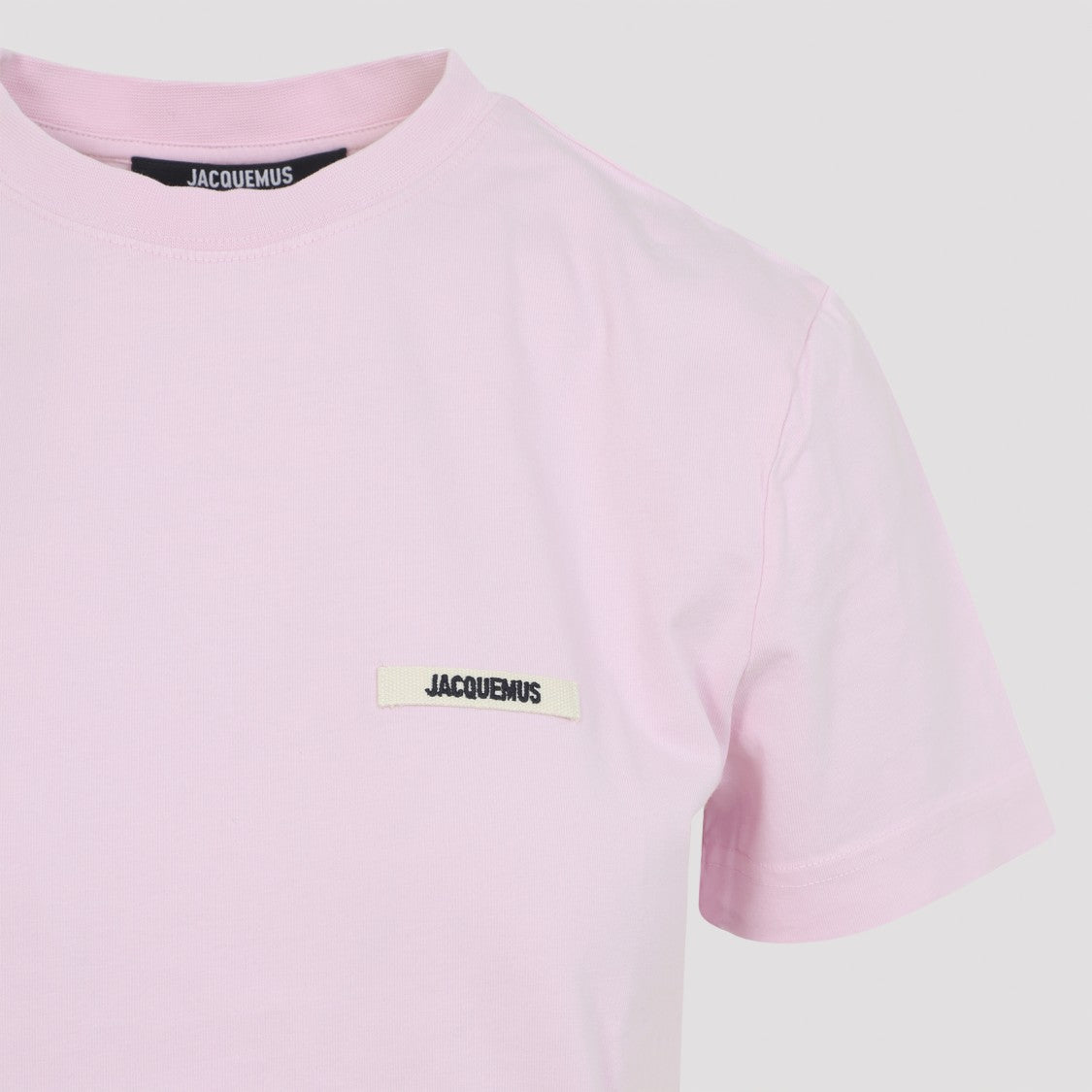 Jacquemus Minimalist Cotton T-Shirt With Logo Patch