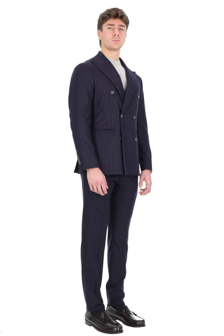 Barba Double-Breasted Pinstripe Wool Comfort Suit