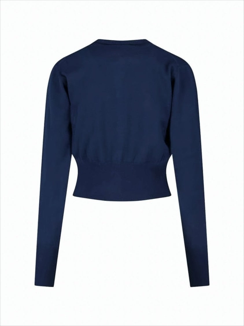 Vivienne Westwood Deep Navy Cropped Cardigan With Button-Down Front