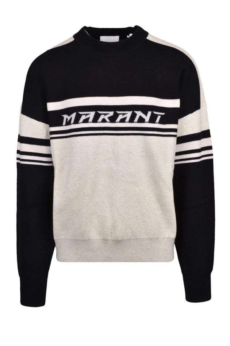 Isabel Marant Knit Sweatshirt Crewneck - Beige/Black
