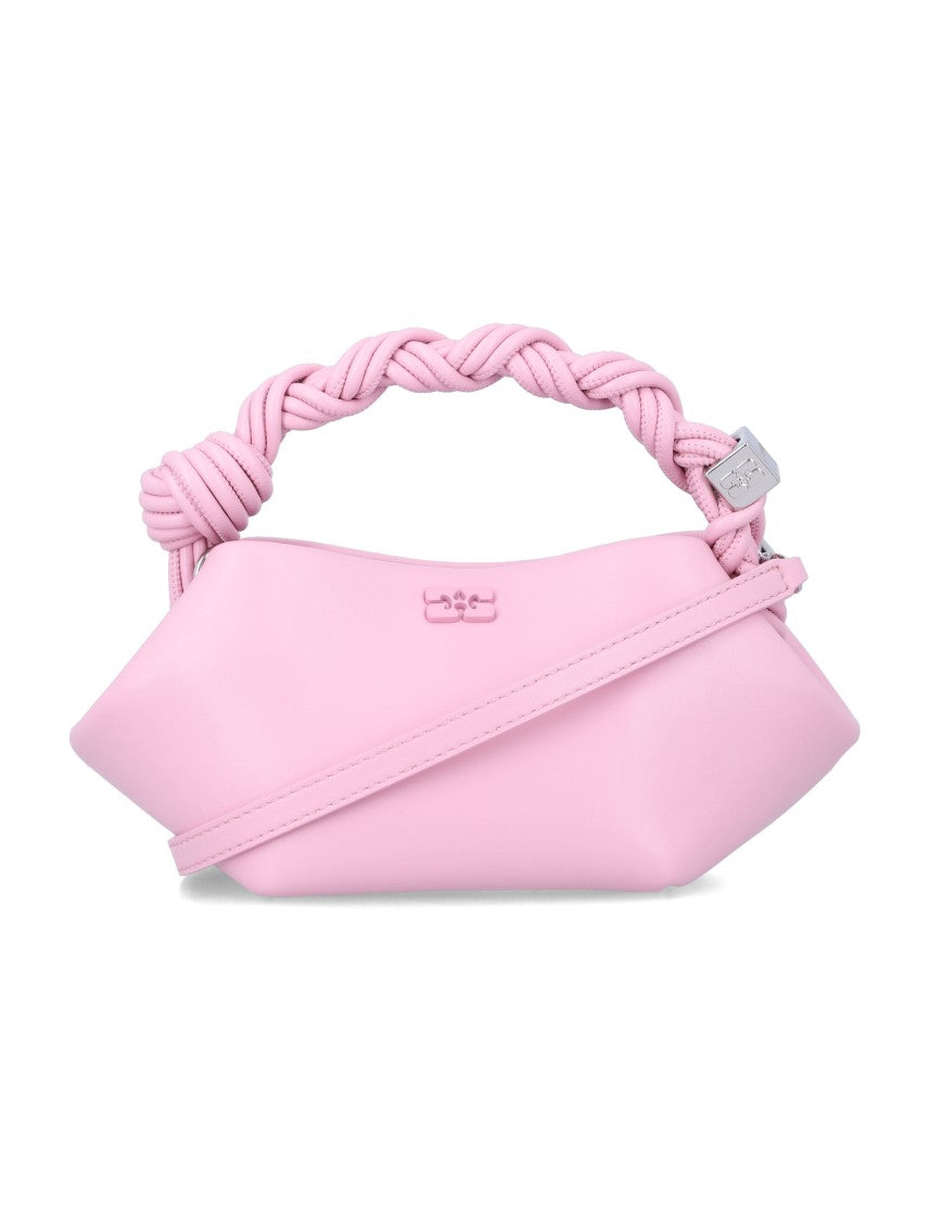 Ganni Bou Mini Leather Top Handle Handbag