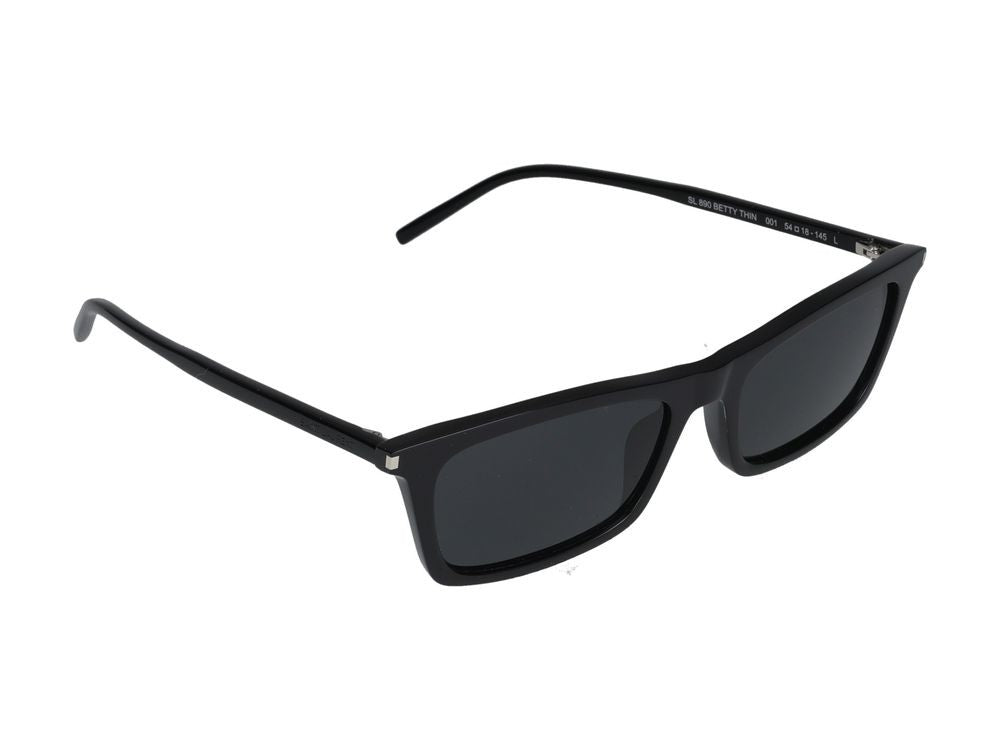 Saint Laurent Sleek Rectangular Sunglasses With Thin Frame Design