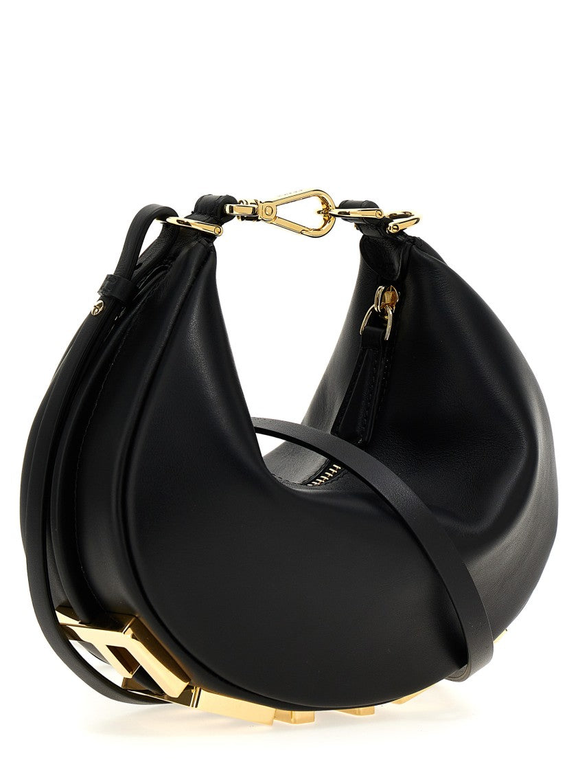 Fendi Crescent Mini Handbag With Gold-Toned Metal Accents
