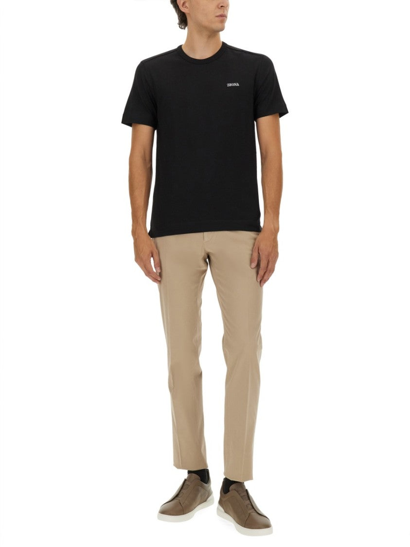 Zegna Straight-Leg Tailored Cotton Pants