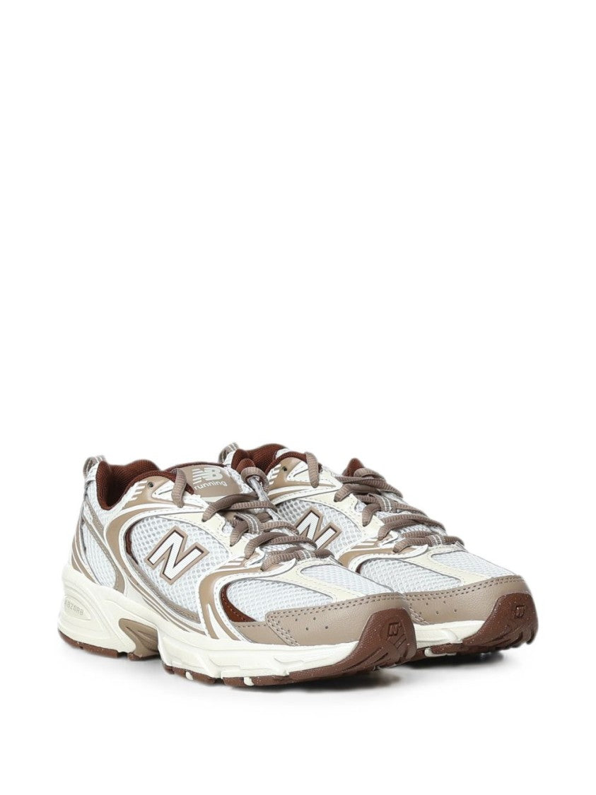 New Balance Lace-Up Sneakers With Breathable Mesh And Leather Overlays
