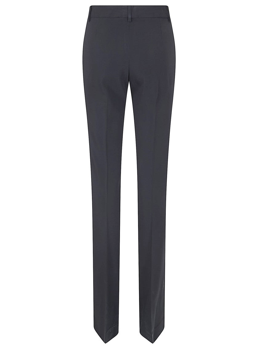 Ermanno Scervino Tailored Black Trousers With Straight-Leg Silhouette And Polished Finish