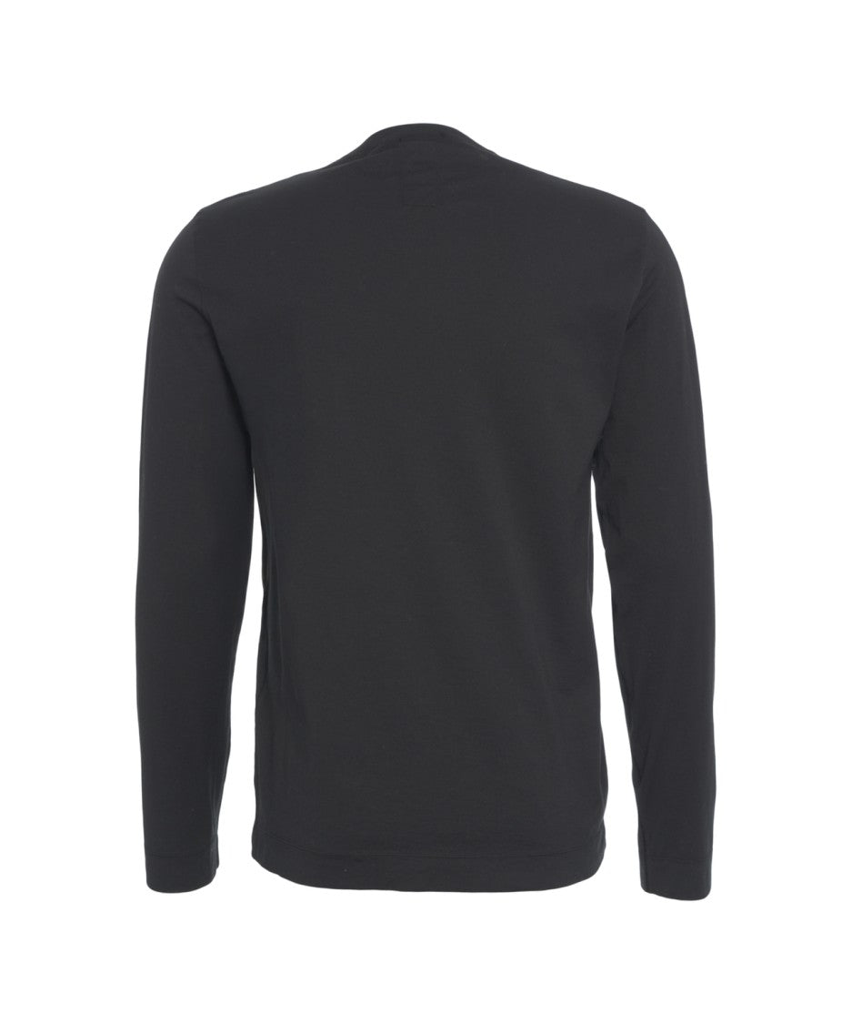 Transit Cotton Long-Sleeve T-Shirt With Classic Round Neck
